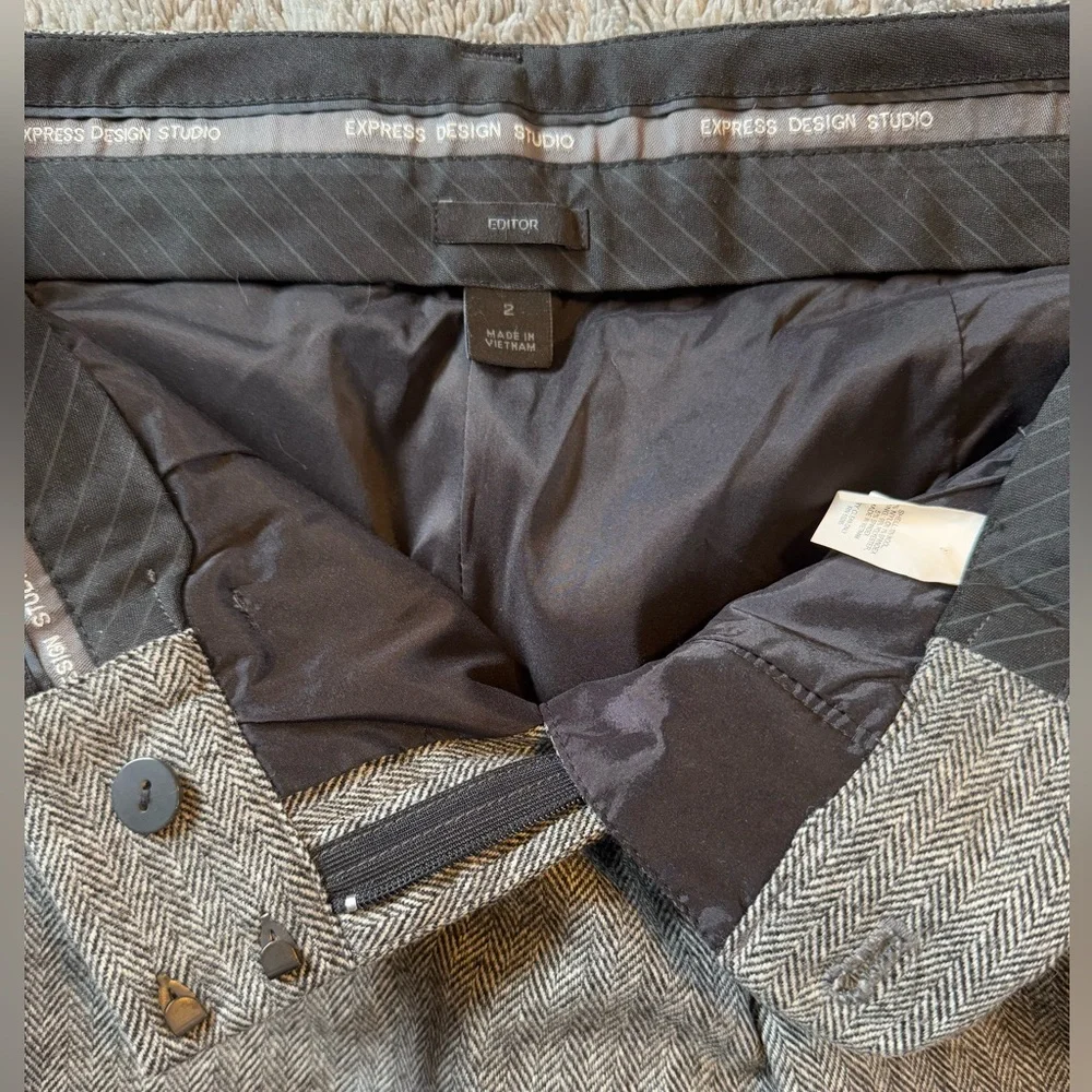 Express editor straight/wide leg trousers size 2 - Picture 2 of 3